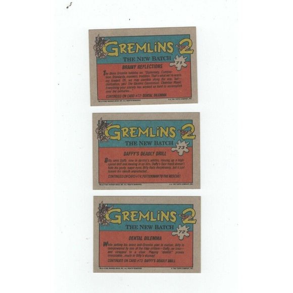 Vintage Gremlins 2 The New Batch The Topps 1990 Warner Bros Trading Cards - Picture 2 of 10